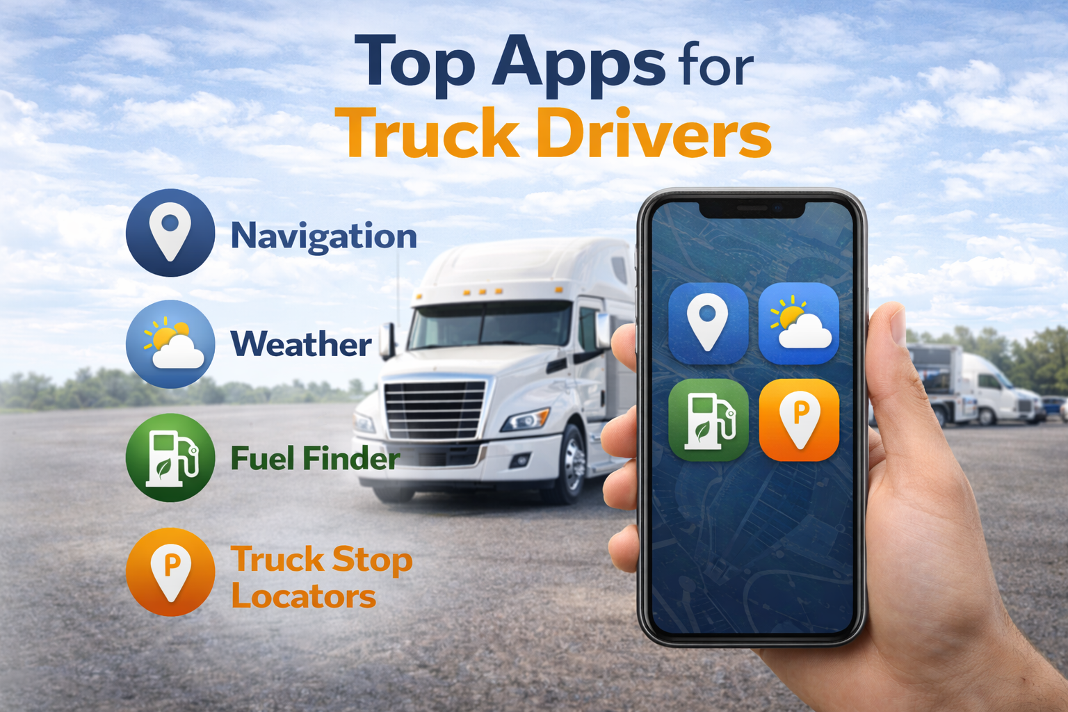 Featured image for article: Top Apps for Truck Drivers Essential Tools for the Road
