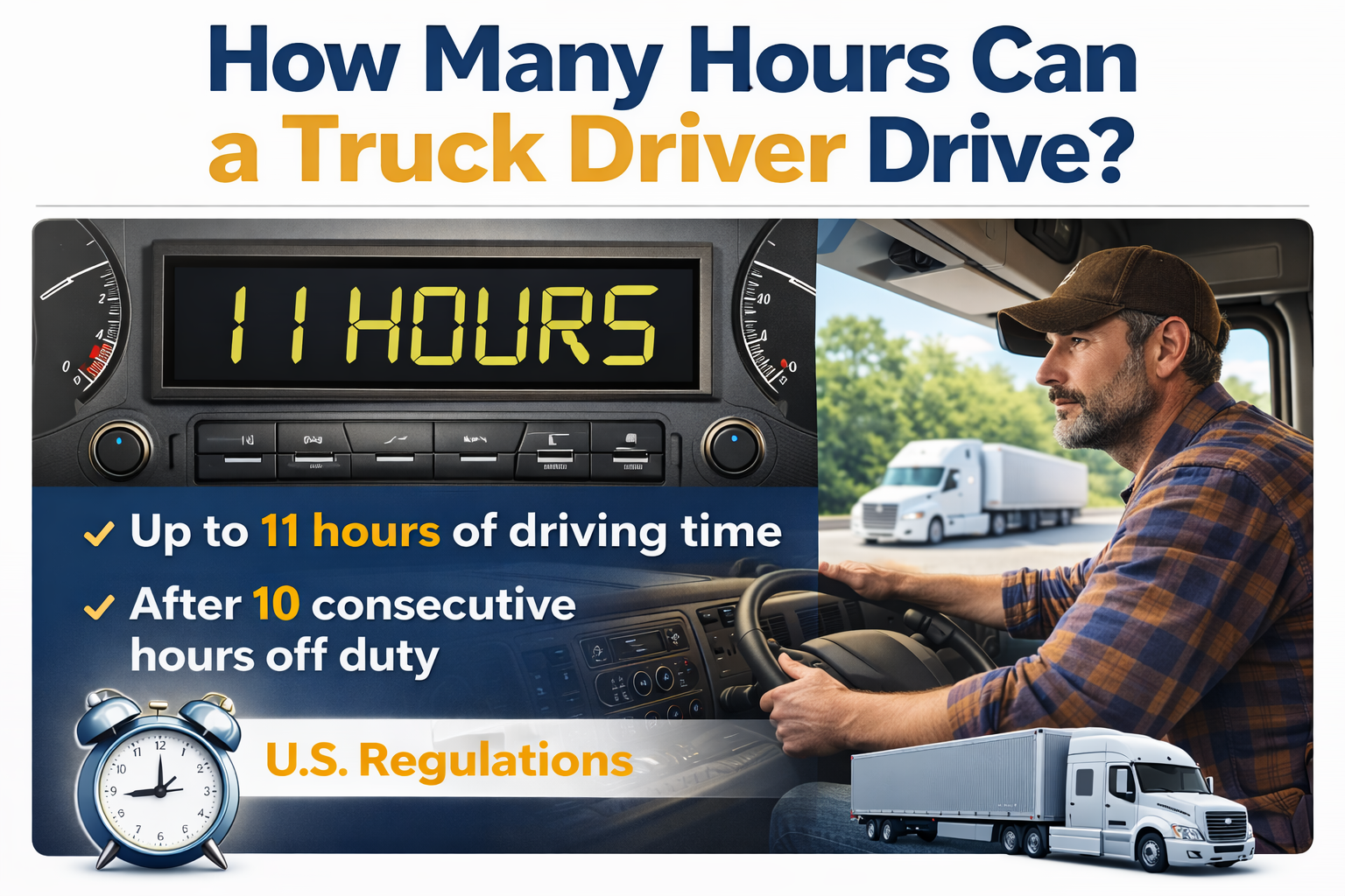 Featured image for article: How Many Hour Can a Truck Driver Drive