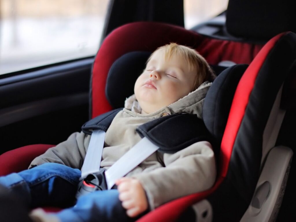 Is it legal to put a carseat shop in the front seat of a truck