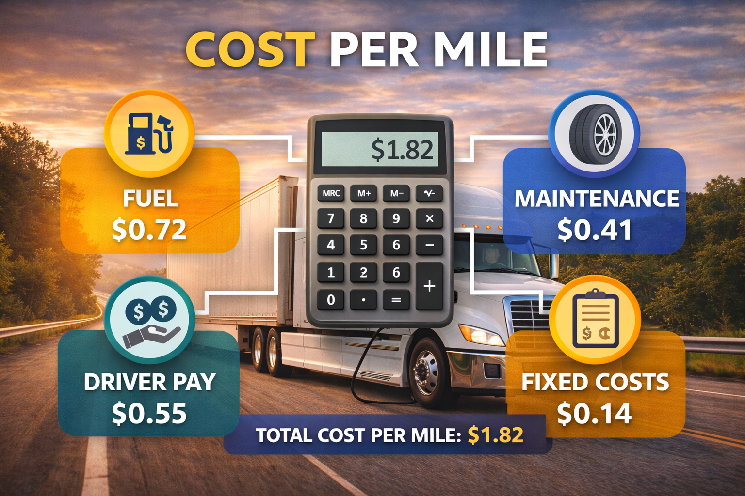 Featured image for article: How to Calculate Cost Per Mile For Your Business
