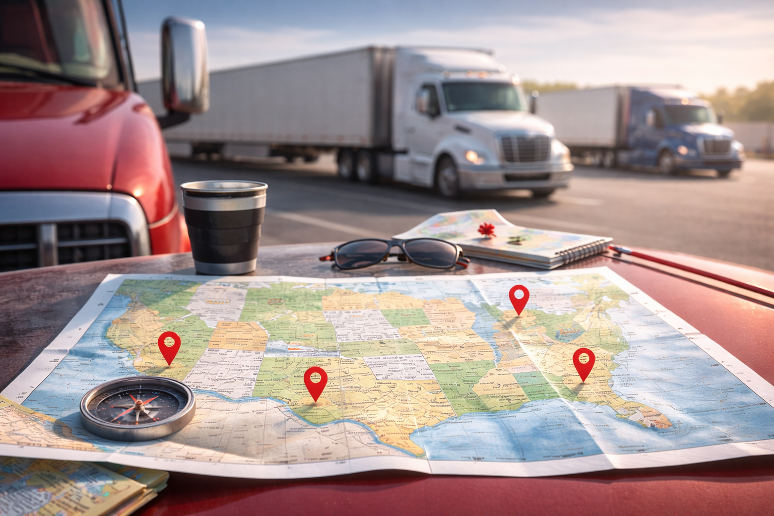 Featured image for article: Best States for Truck Drivers to Live in 2025 Fall