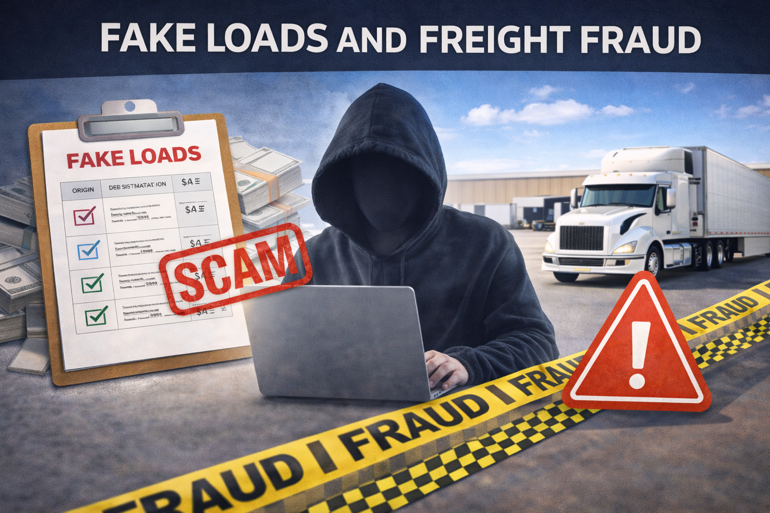 Featured image for article: Fake Loads and Freight Fraud How Truck Drivers Can Stay Safe