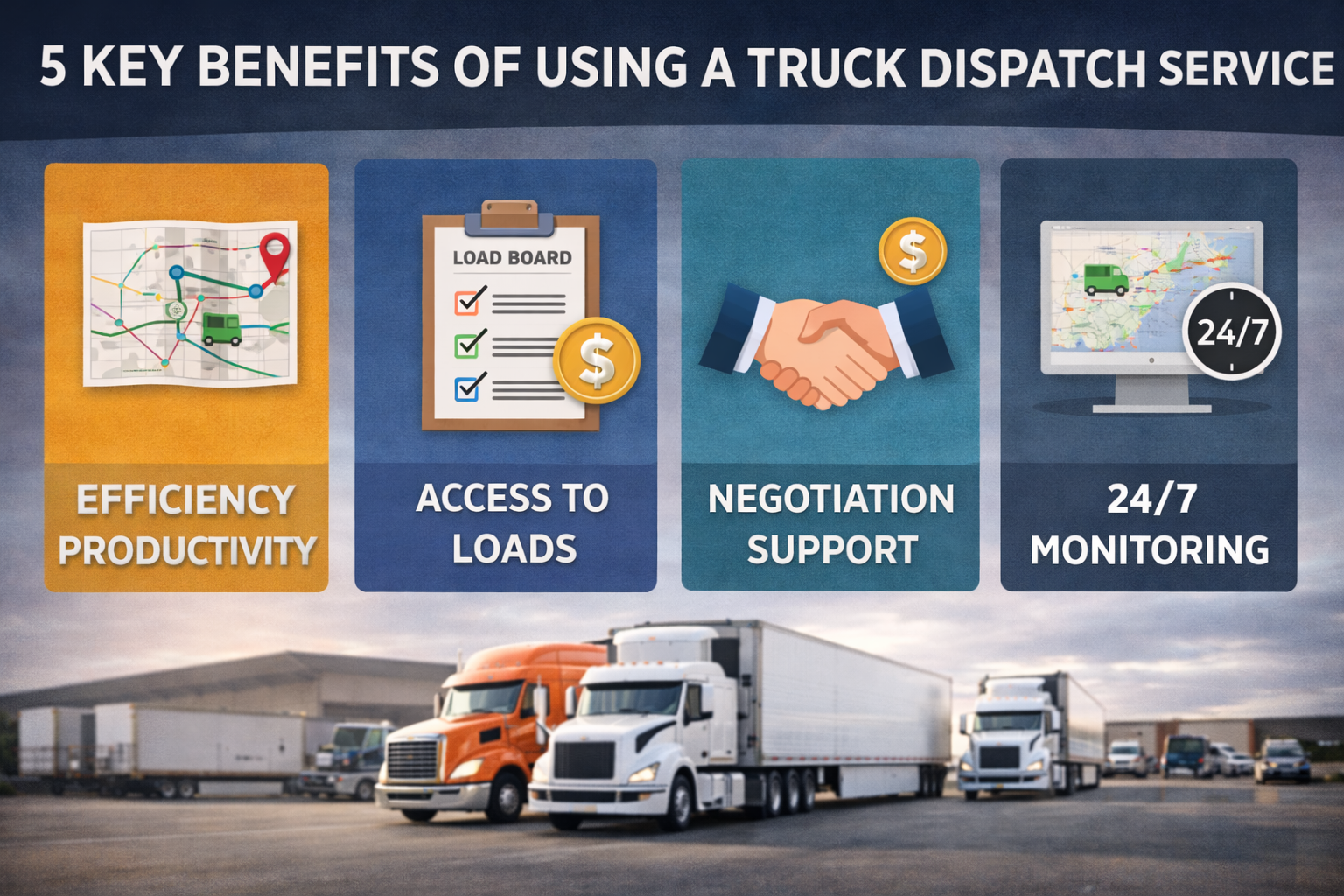 Featured image for article: Why Owner-Operators Use Dispatch Services to Protect Time and Profit