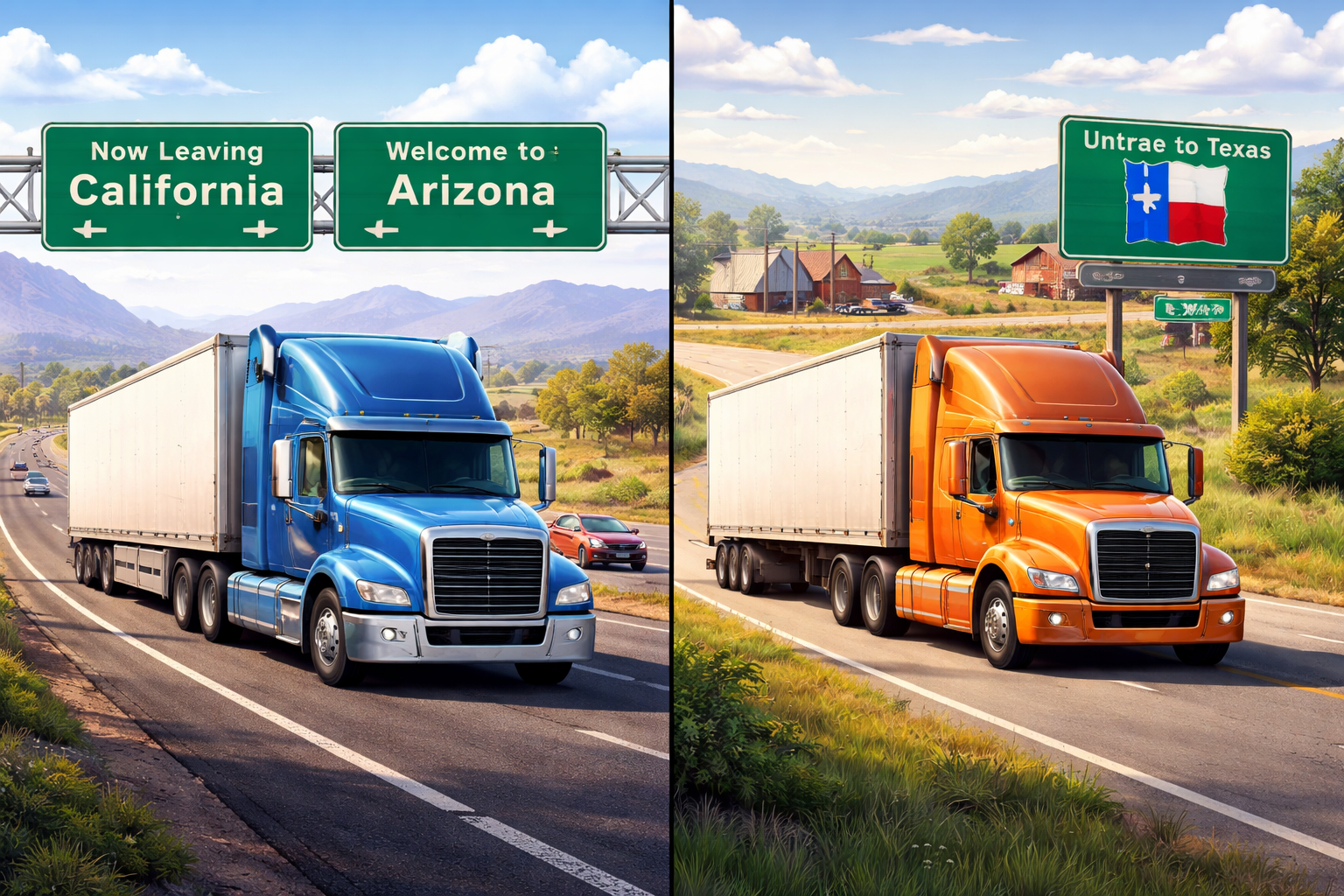 Featured image for article: Interstate vs Intrastate Trucking Understanding the Differences