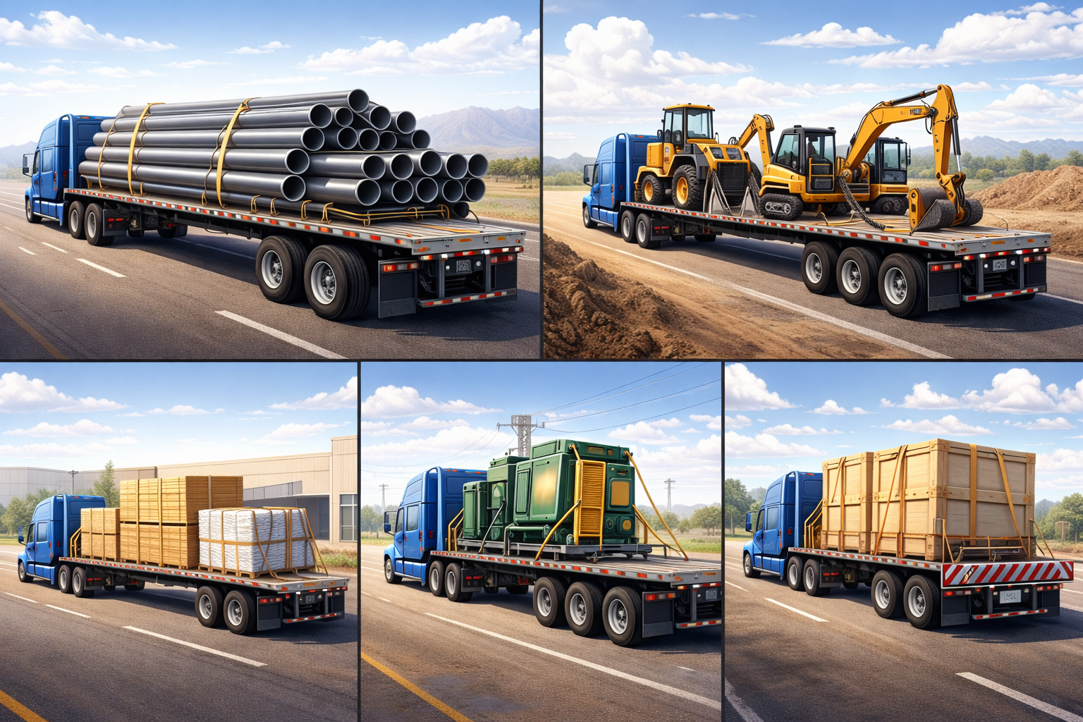Featured image for article: Top 5 Freight Types Ideal for Flatbed Trucking