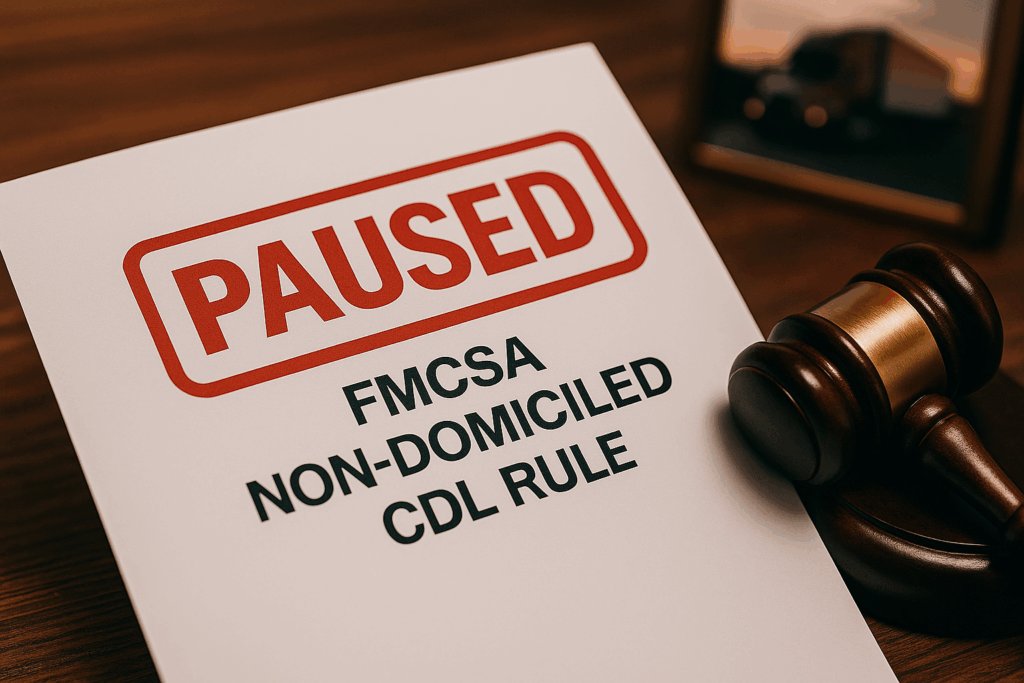 Featured image for article: Non-Domiciled CDL Rule Paused Drivers Get a Green Light to Renew